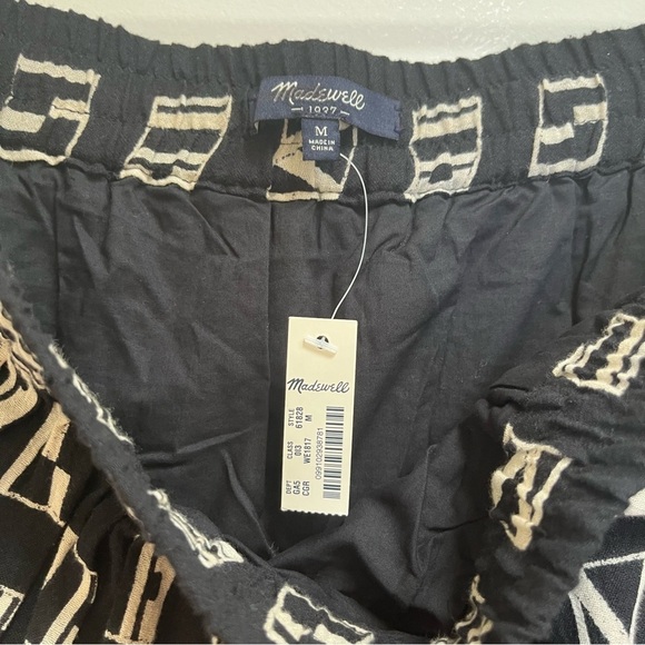 Madewell Black And White Geometric Tribal Bohemian Drawstring Skirt - Picture 3 of 4